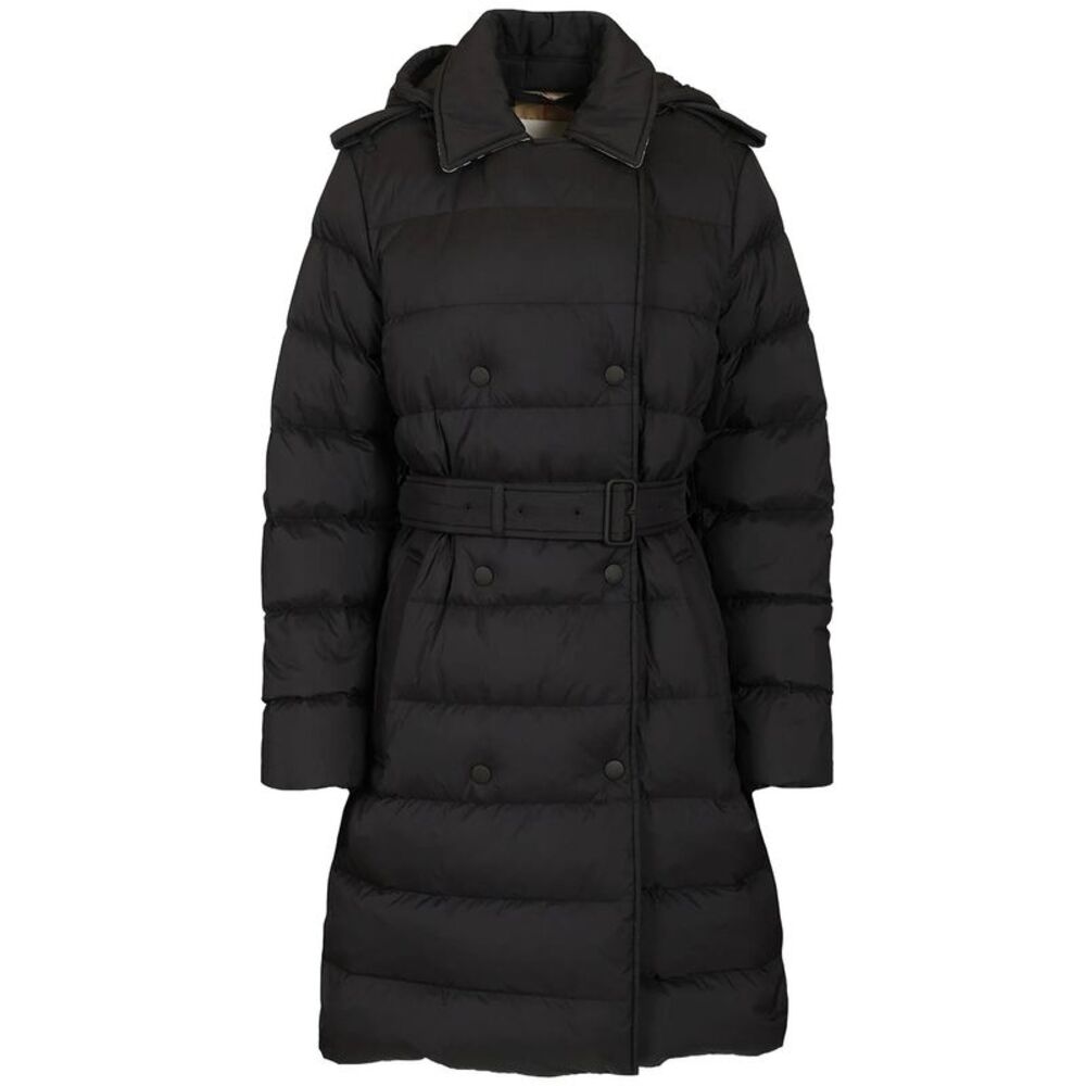 Belted Quilted Long Coat Women
